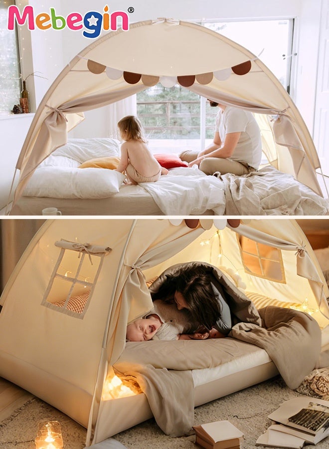 MEBEGIN Kids Portable Tent, Durable Tent with Windows, Fun Playhouse for Indoor and Outdoor, Easy to Set Up and Fold, Plenty of Room to Play, Suitable for Family Vacation on Beach, Garden and Camping - Image 4